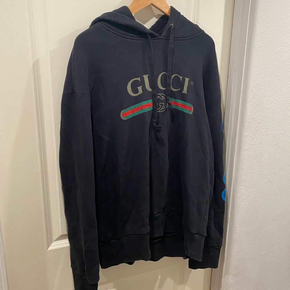 Gucci dragon embroidered hoodie